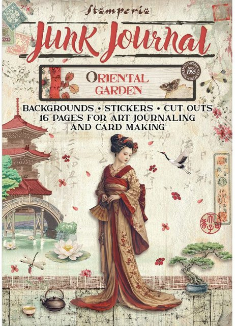 Stamperia Junk Journal Book Oriental Garden in Multicolor, Format A4 - Bild 1