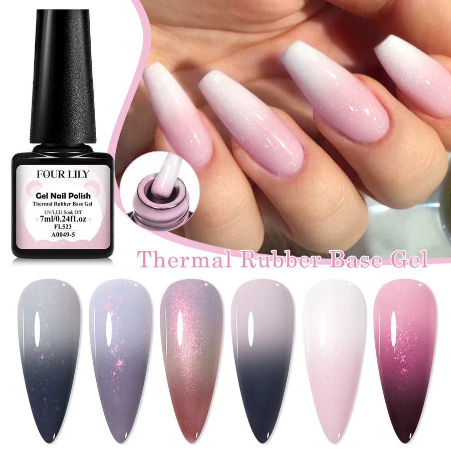 FOUR LILY Thermo-Gummi-Basisgel, rosa, 7 ml - Bild 2