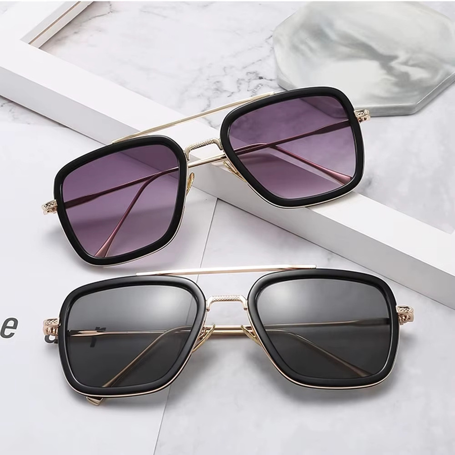 Sonnenbrille quadratisch, Vollrand, schwarz, Unisex - Bild 4
