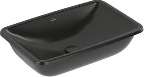 Villeroy & Boch Unterbauwaschbecken Loop & Friends aus Keramik, Schwarz, B: 61,5 cm, T: 39 cm - Bild 1