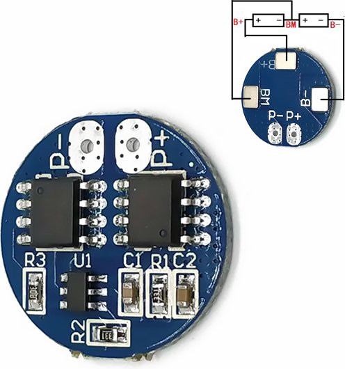 Si Tai&SH BMS Schutzplatine für 2s 5a Li-Ionen-Lithium-Batterien 7,4 V 8,4 V in Blau - Bild 1