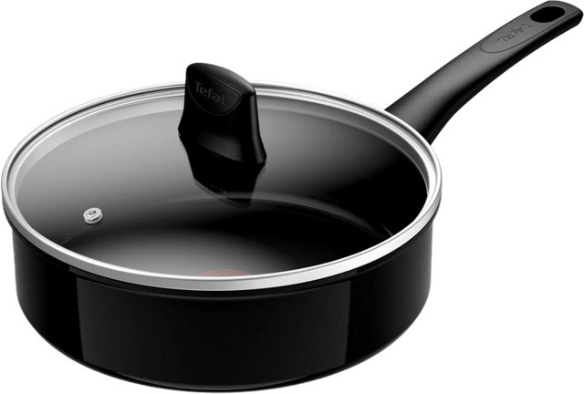 Tefal Renew On Keramische Schmorpfanne mit Glasdeckel Schwarz Durchmesser: 24 cm - Bild 1
