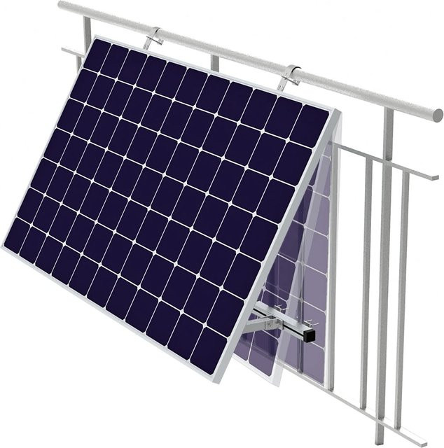 Schwaiger Geländer-Montage Set SOGM0200 für 1 Solarmodul aus Edelstahl in Silber - Bild 1
