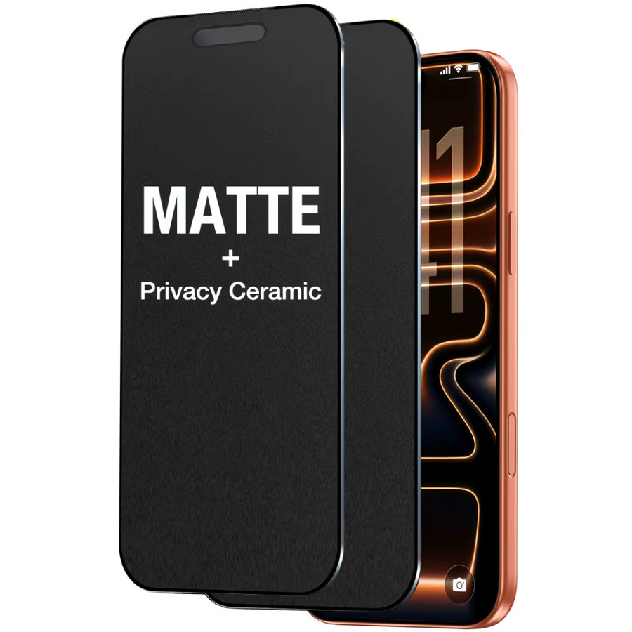 NNBILI 2er-Pack Blickschutz Displayschutzfolien aus mattierter Keramik für iPhone 18 17 16 15 14 13 12 11 Pro Max 17e mit vollständiger Abdeckung - Bild 7