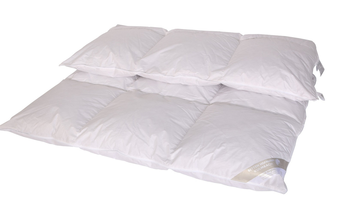 Betten Hofmann Luxus Winter Kassetten Daunenbett mit Daunenfüllung, Weiß, B/T: 155 x 200 cm - Bild 1