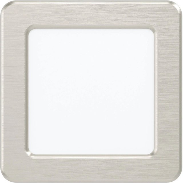 Eglo LED-Einbauspot Fueva 5 in Nickelfarben Matt, Warmweiß 3.000K, quadratisch, B/T/H: 11,7 x 11,7 x 1,0 cm - Bild 1