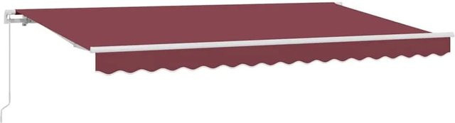 vidaXL Einziehbare Markise mit Fernbedienung in Bordeauxrot, Breite: 400 cm, Tiefe: 200 cm - Bild 1