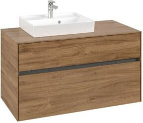 Villeroy & Boch Waschtischunterschrank Collaro in Kansas Oak, Wandhängend, Braun, B: 100 cm, H: 54,8 cm, T: 50 cm - Bild 1