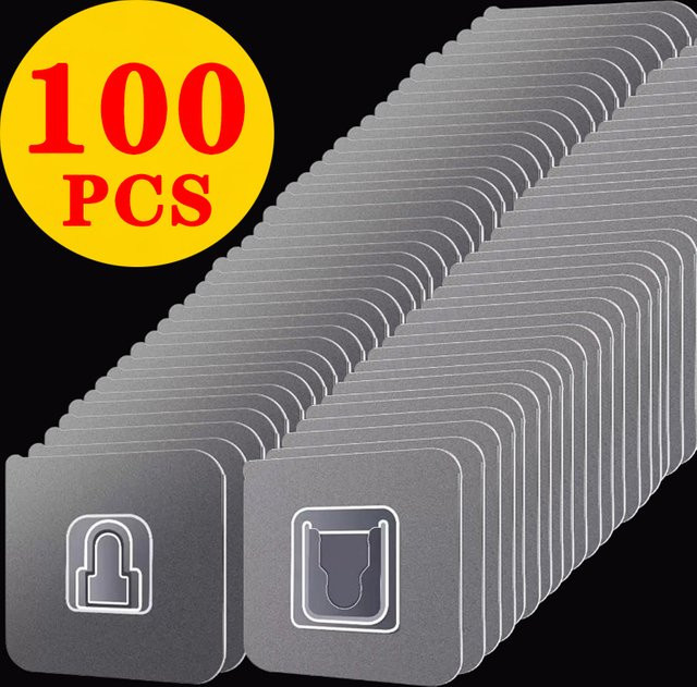 LISM Selbstklebende Wandhaken transparent für Küche und Schlafzimmer 1–50 Paar - Bild 1