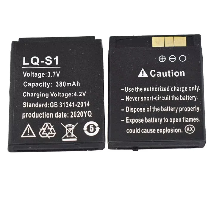 GAOLAG Universal Lithium-Akku LQ-S1 für Smartwatches, 3,7 V, 380 mAh, Schwarz - Bild 4