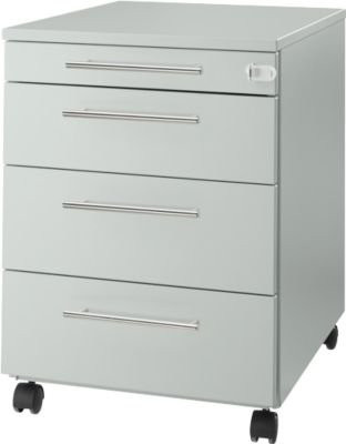 Schäfer Shop Select Rollcontainer Start Off 1233 mit 3 Schubladen und Utensilienauszug, lichtgrau, B: 43,2 cm, T: 58,0 cm, H: 59,5 cm - Bild 1