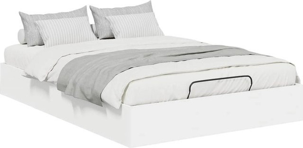 vidaXL Ottoman Bettgestell mit Lift-up-Funktion in Weiß, B/T/H: 193 x 120 x 25 cm