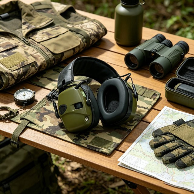 Aktives Over-Ear Schieß-Headset als elektronischer Gehörschutz für die Jagd in Schwarz oder Grün - Bild 1