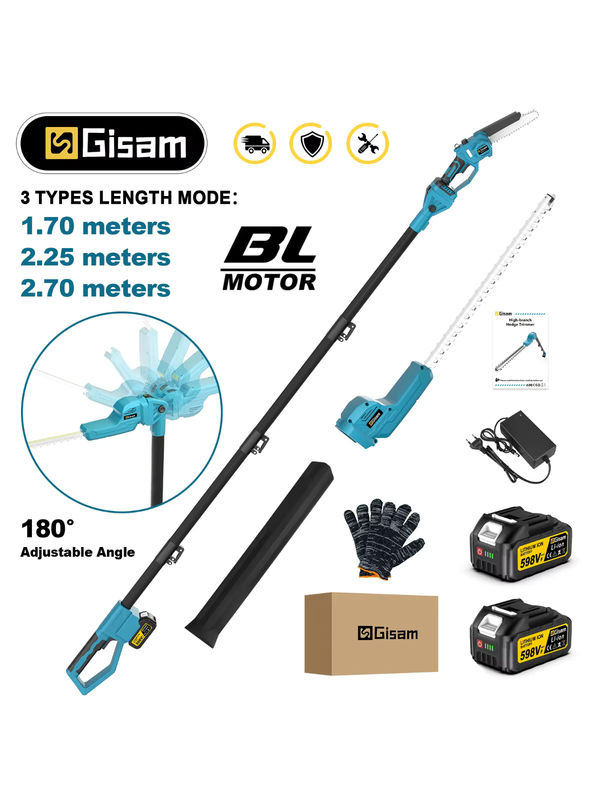 Gisam 2-in-1 Multifunktionswerkzeug Bürstenlose Astsäge und Heckenschere für Makita 18V Akku - Bild 6