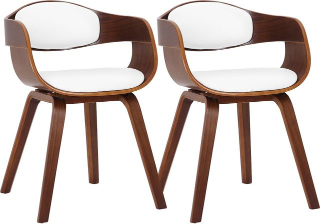 CLP 2er-Set Esszimmerstühle Kingston aus Kunstleder und Holz in Multicolour mit ergonomischer gepolsterter Rückenlehne - Bild 1