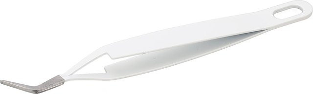 GoolRC Wimpernpinzette, Gebogene Spitze, Edelstahl, Weiß - Bild 1