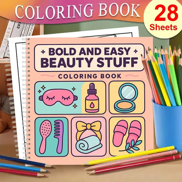 Easy Beauty Stuff Malbuch für Erwachsene, Bunt - Bild 1
