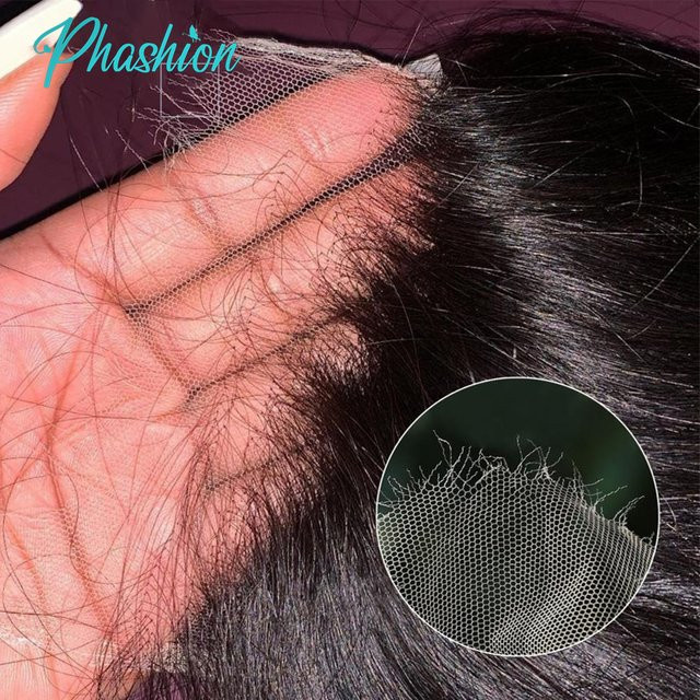 Phashion Lace Frontal Hair Extensions, Natural Black, 100% Remy Human Hair - Bild 1