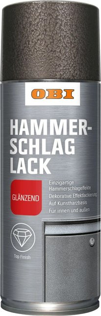 OBI Hammerschlag Lack Spray Anthrazit glänzend 400 ml - Bild 1