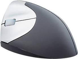 BakkerElkhuizen Handshake Mouse Wireless ergonomische Funkmaus für Linkshänder in Schwarz-Silber mit 400-3200 dpi und USB Nano-Receiver - Bild 1