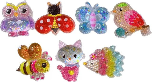 Happye&TiTi 7-teiliges Set Charms, Harz, Eule, Katze, Schmetterling - Bild 1
