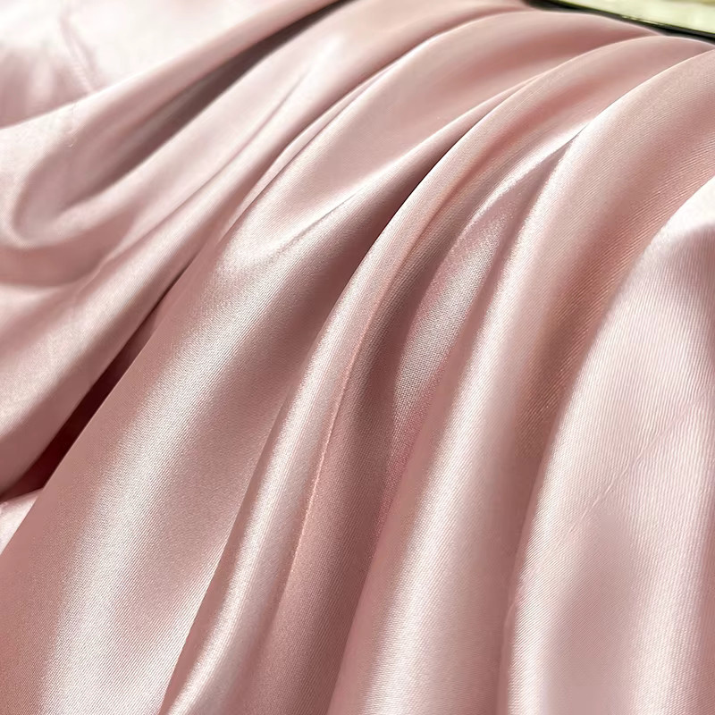 Lan duo mao Luxuriöses Satin-Bettwäsche-Set einfarbig für Einzelbett oder Doppelbett - Bild 4
