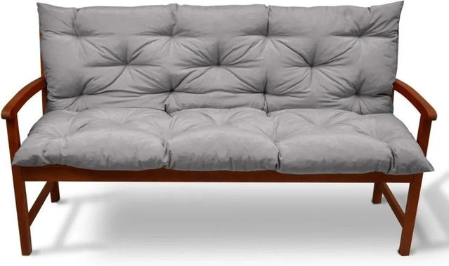 Beautissu Flair BR Bankauflage Hellgrau B: 100 cm, T: 50 cm - Bild 1