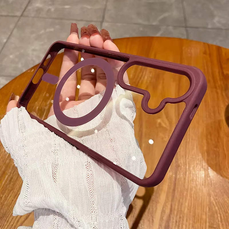 NMEGOU Transparente Magnetische Handyhülle für Samsung Galaxy S26 S25 S24 S23 S22 Ultra Plus mit MagSafe Kompatibilität und Stoßfestem Schutz in Blau - Bild 2