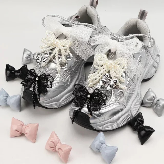 SMATLELF Schuh Charms, Perle, Strass, Bowtie, Blume, Damen - Bild 1