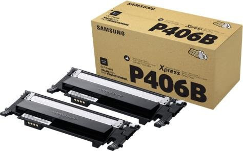Samsung CLT-P406B/ELS Tonerpatronen Twin Pack Schwarz mit 1.500 Seiten Reichweite (SU374A) - Bild 1