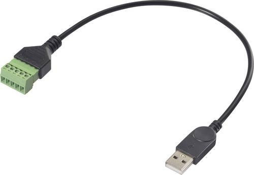 Renkforce USB 2.0 Adapterkabel Schwarz, 1x USB 2.0 Stecker A auf 1x Klemmanschluss, Länge: 30 cm - Bild 1
