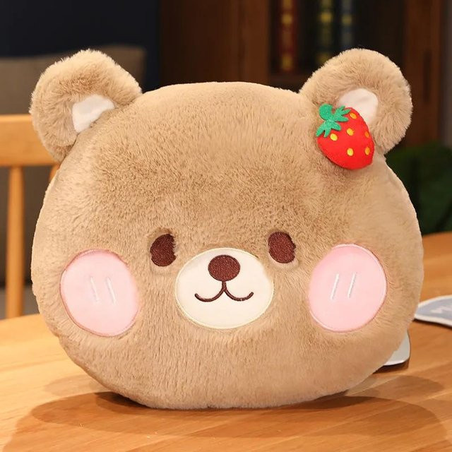 Yiran toy Kawaii Bär Hase Plüschtier, 30 cm, Braun - Bild 1