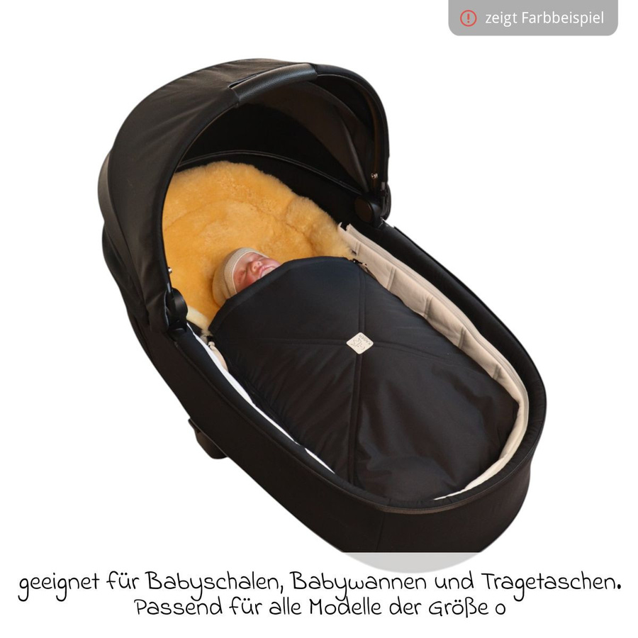 Kaiser Lammfell-Fußsack Emmy für Babyschalen und Babywannen in Light Grey Melange - Bild 2