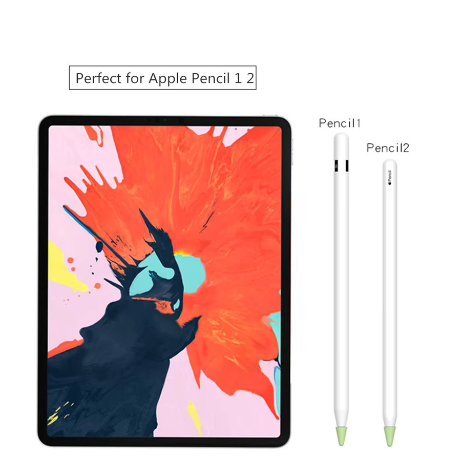 8er Set weiche Silikon Nib Abdeckungen für Apple Pencil 1. und 2. Generation in Multicolor - Bild 2