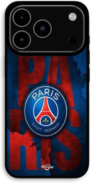 MANIACASE iPhone 17 Pro Hülle mit Paris Saint-Germain FC Logo in Schwarz und Multicolour - Bild 1