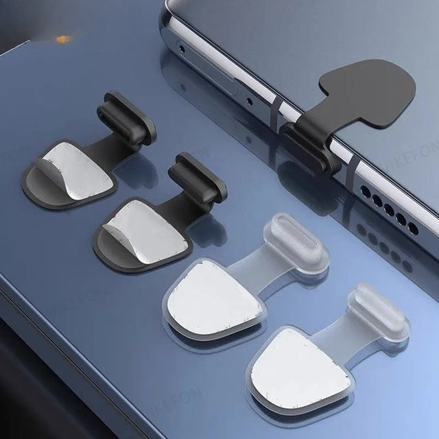 Silikon Staubschutzstöpsel für USB Typ-C Ladeport in Weiß und Multicolour, Set aus 2/4/6 Stück - Bild 1