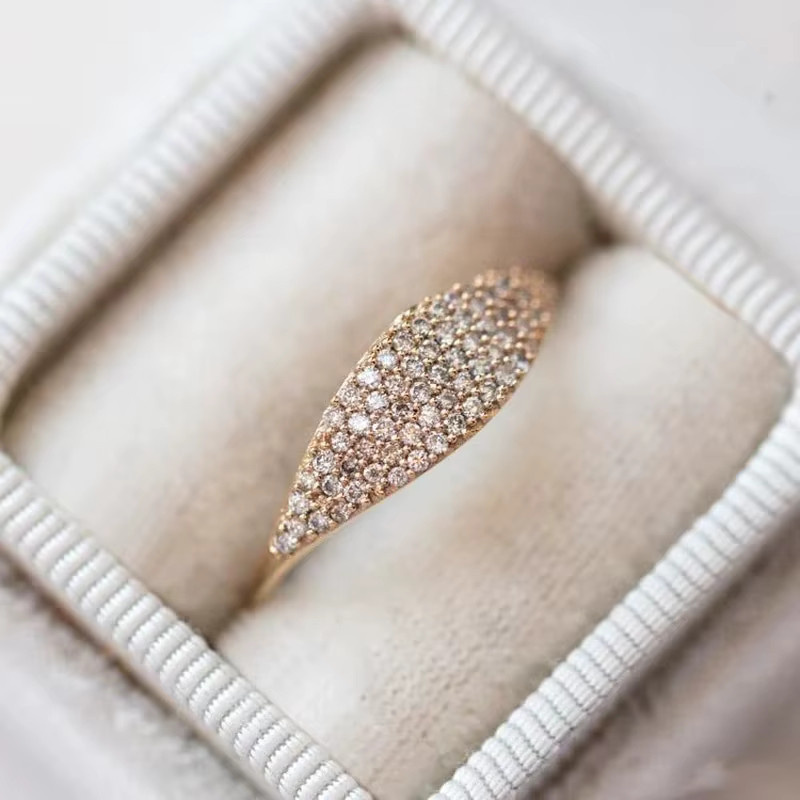 Huitan Ring, Gold, Zirkonia, Messing, Damen - Bild 3