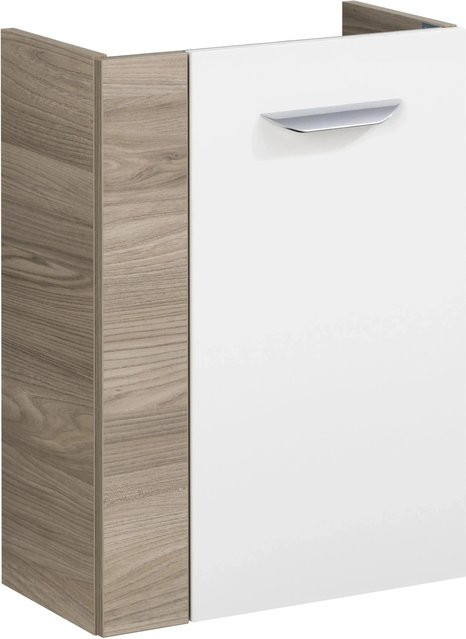 Fackelmann Waschbeckenunterschrank SBC Gäste Bad Hochglanz Steinesche/Weiss B/H/T: 44 x 60 x 24,3 cm - Bild 1
