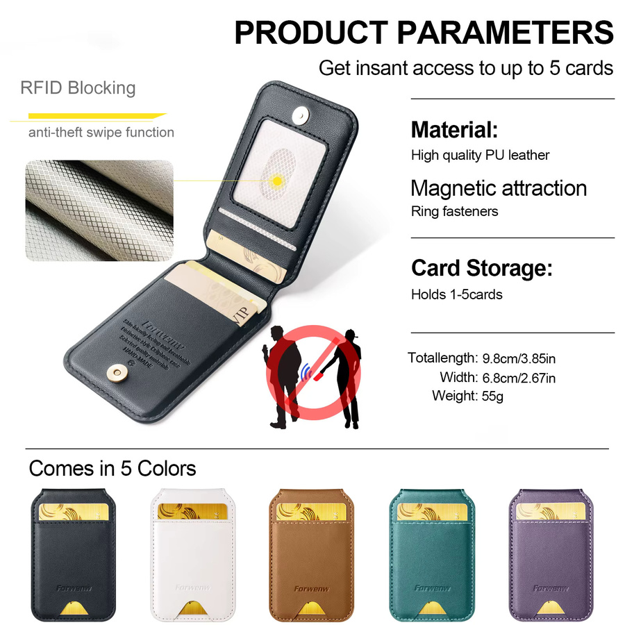 Luxuriöse Retro-Ledertasche MagSafe Wallet Handyhülle für iPhone 17 16 15 14 und Samsung - Bild 2