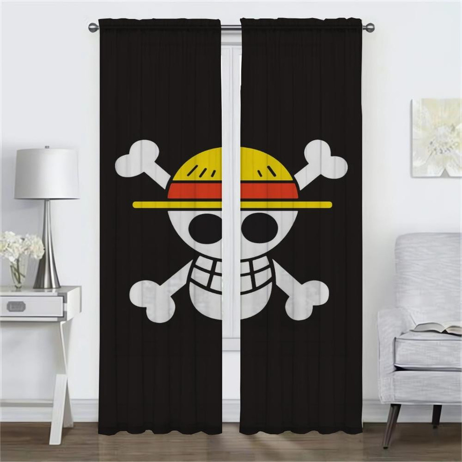 Verdunkelungsvorhang aus Tüll in Schwarz für Kinderzimmer und Schlafzimmer, 2 Paneele, B: 50 cm, H: 70 cm - Bild 2