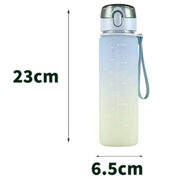 Personalisierbare Sportflasche aus Kunststoff in Schwarz mit 600 ml Volumen für Outdoor und Reisen - Bild 2
