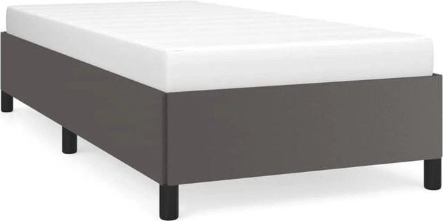 vidaXL Bettgestell gepolstert in Grau aus Kunstleder B/T/H: 90 x 193 x 35 cm - Bild 1
