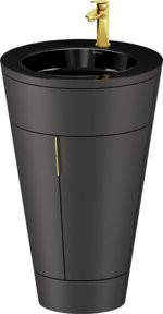 Duravit Waschtischunterschrank Starck 1 c-bonded Set, Graphit Supermatt, B/T/H: 56 x 60,5 x 86,4 cm - Bild 1