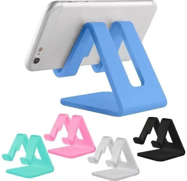 Universeller Handy und Tablet Ständer in Dreieck-Form für den Schreibtisch, weiß - Bild 1