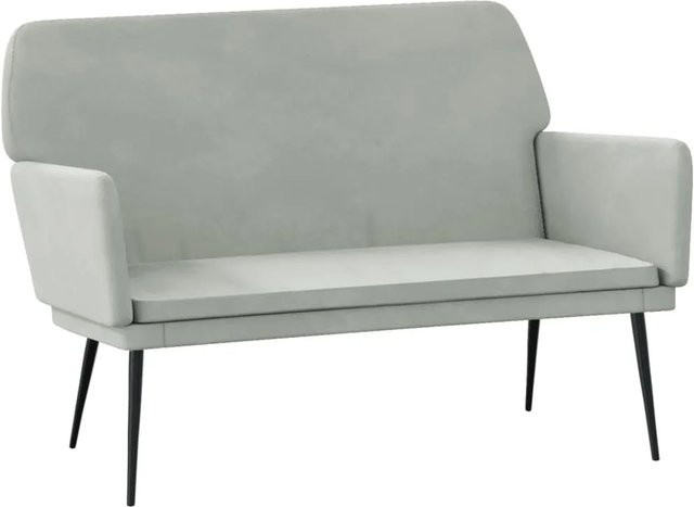 vidaXL Sitzbank aus Samt in Hellgrau B/T/H: 108 x 79 x 79 cm - Bild 1