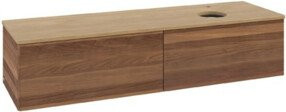 V&B Waschtischunterschrank Antao ohne Frontstruktur in Eiche Honig Braun, B: 160 cm, T: 50 cm - Bild 1