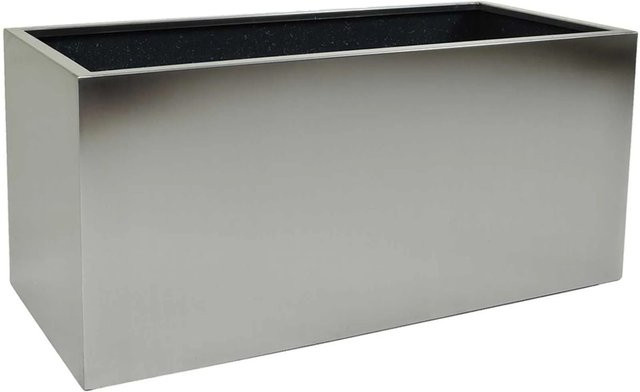 Vivanno Pflanztrog Maxi Edelstahl Gebürstet Silber B/T/H: 80 x 40 x 40 cm - Bild 1