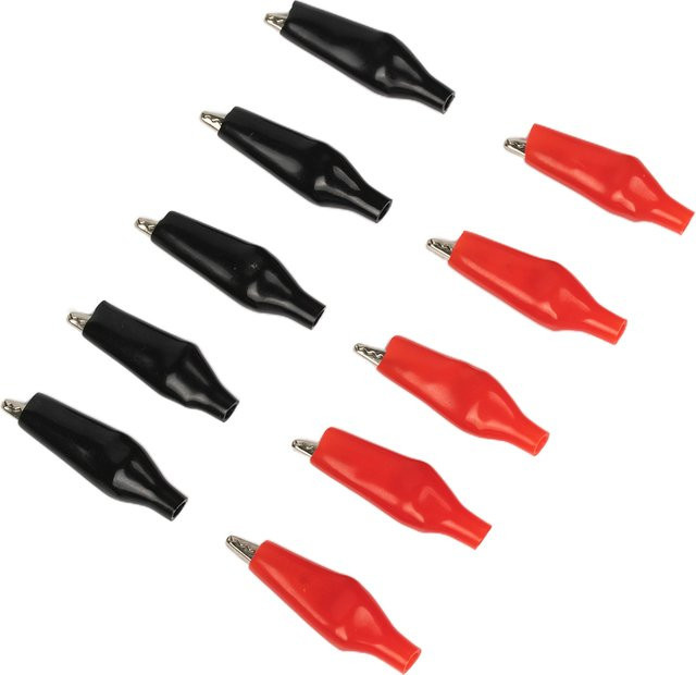 10 Stück isolierte Krokodilklemmen 5A als Adapter für Multimeter-Testleitungen - Bild 1