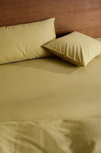 ZACK Spannbettlaken aus organischem Mako-Satin in Gelb - Bild 1
