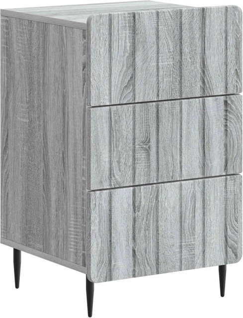 vidaXL Nachttisch in Grau Sonoma, moderner Beistelltisch aus Holzwerkstoff, B/T/H: 43 x 41 x 68 cm - Bild 1